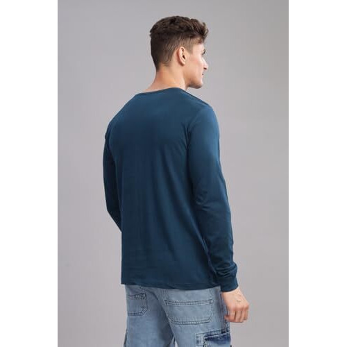 Adro Full Sleeve Tshirt For Men | Plain T Shirt For Men | 100% Cotton Tshirt | Full Sleeve T-Shirt | Mens Full Sleeves T Shirts |Fs-24-Pln-Sb-S Teal