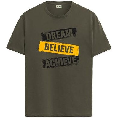 Adro Tshirt For Men | Printed T Shirt For Men | 100% Cotton T-Shirt |Printed T Shirt | T-Shirts | Rn24-Dba-Ol-S Olive