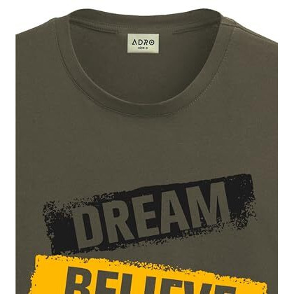 Adro Tshirt For Men | Printed T Shirt For Men | 100% Cotton T-Shirt |Printed T Shirt | T-Shirts | Rn24-Dba-Ol-S Olive