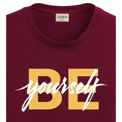 Adro Tshirt For Men | Printed T Shirt For Men | 100% Cotton T-Shirt |Printed T Shirt | T-Shirts | Rn24-Byo-Mr-2Xl Maroon