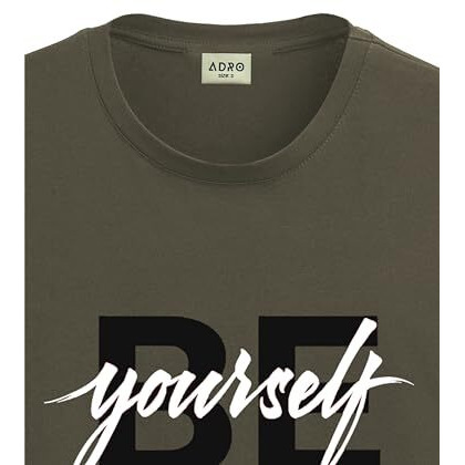 Adro Men's Solid Regular Fit T-Shirt (Rn24-Byo-Ol_Olive