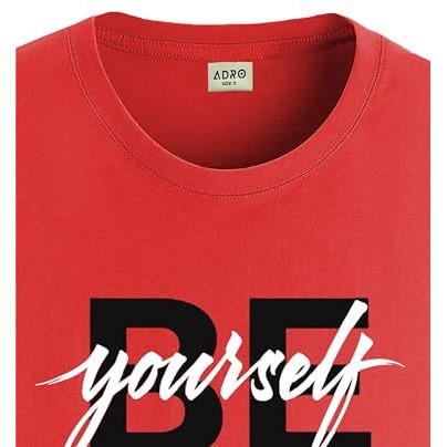 Adro Tshirt For Men | Printed T Shirt For Men | 100% Cotton T-Shirt |Printed T Shirt | T-Shirts | Rn24-Byo-Rd-M Red