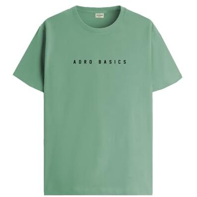 Adro Men's Solid Regular Fit T-Shirt (Rn24-Ar2-Pt_Pista