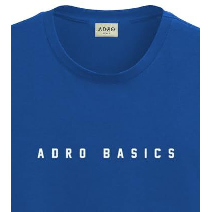 Adro Men's Solid Regular Fit T-Shirt (Rn24-Ar2-Rb_Royal Blue