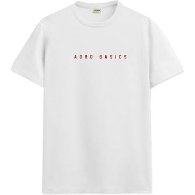 Adro Tshirt For Men | Printed T Shirt For Men | 100% Cotton T-Shirt |Printed T Shirt | T-Shirts | Rn24-Ar2-Wh-M White