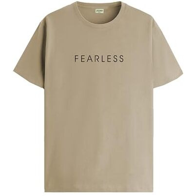 Adro Tshirt For Men | Printed T Shirt For Men | 100% Cotton T-Shirt |Printed T Shirt | T-Shirts | Rn24-Frl-Be-M Beige