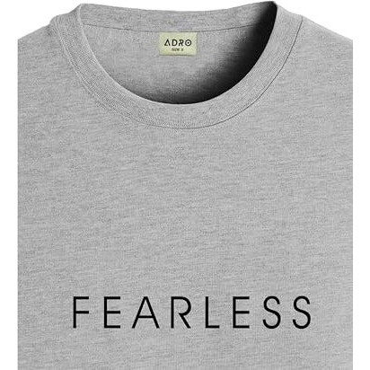 Adro Tshirt For Men | Printed T Shirt For Men | 100% Cotton T-Shirt |Printed T Shirt | T-Shirts | Rn24-Frl-Gr-Xl Grey