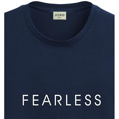 Adro Tshirt For Men | Printed T Shirt For Men | 100% Cotton T-Shirt |Printed T Shirt | T-Shirts | Rn24-Frl-Nb-Xl Navy Blue