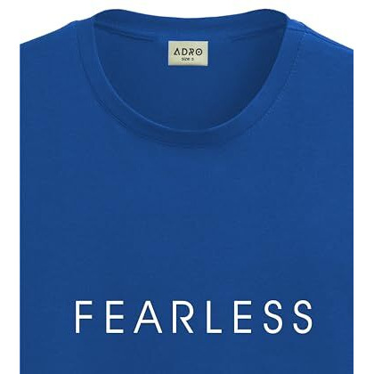 Adro Men's Solid Regular Fit T-Shirt (Rn24-Frl-Rb_Royal Blue