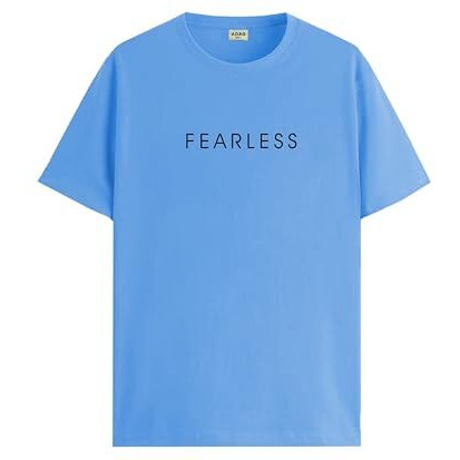 Adro Men's Solid Regular Fit T-Shirt (Rn24-Frl-Sk_Sky Blue