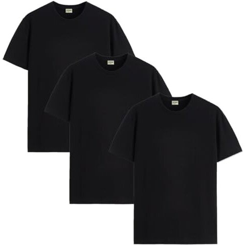 Adro T Shirts Pack Of 3 Mens Tshirts Cotton T Shirts For Men Pack Of 3 T Shirts Regular Fit Tshirts Combo T Shirts Solid Tshirt For Men | Rcm3-Pln-Bl-Bl-Bl-M Black