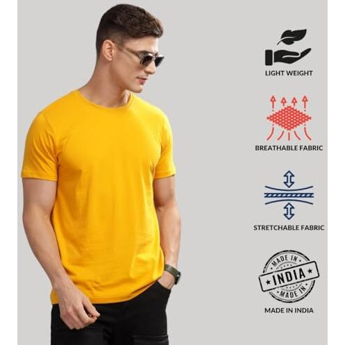 Adro T Shirts Pack Of 3 Mens Tshirts Cotton T Shirts For Men Pack Of 3 T Shirts Regular Fit Tshirts Combo T Shirts Solid Tshirt For Men | Rcm3-Pln-Mu-Ol-Be-Xl