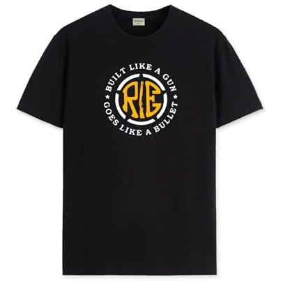 Adro Men's Solid Regular Fit T-Shirt (Rn24-Bul-Bl_Black