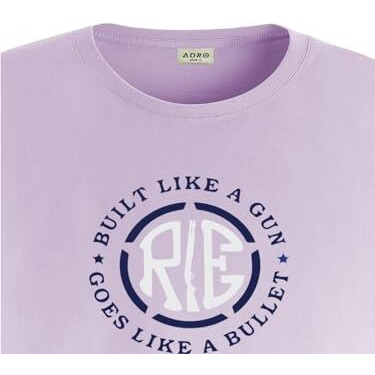 Adro Men's Solid Regular Fit T-Shirt (Rn24-Bul-Pu_Purple