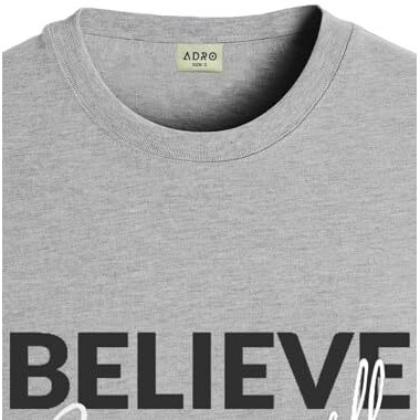 Adro Tshirt For Men | Printed T Shirt For Men | 100% Cotton T-Shirt |Printed T Shirt | T-Shirts | Rn24-Inv-Gr-M Grey
