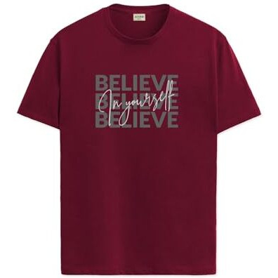 Adro Men's Solid Regular Fit T-Shirt (Rn24-Inv-Mr_Maroon
