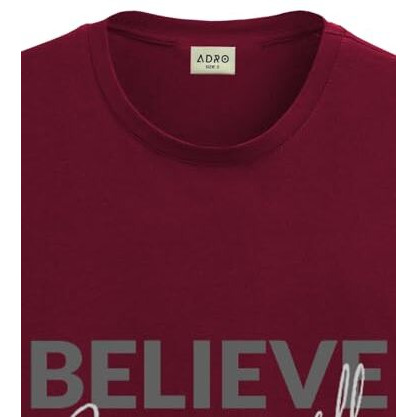 Adro Men's Solid Regular Fit T-Shirt (Rn24-Inv-Mr_Maroon