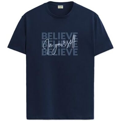 Adro Tshirt For Men | Printed T Shirt For Men | 100% Cotton T-Shirt |Printed T Shirt | T-Shirts | Rn24-Inv-Nb-S Navy Blue