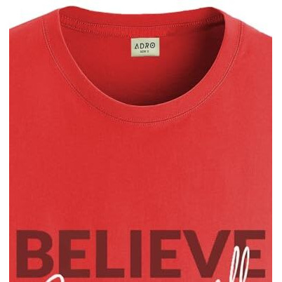 Adro Tshirt For Men | Printed T Shirt For Men | 100% Cotton T-Shirt |Printed T Shirt | T-Shirts | Rn24-Inv-Rd-M Red