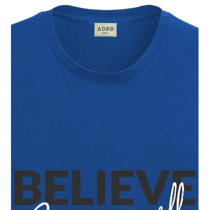 Adro Men's Solid Regular Fit T-Shirt (Rn24-Inv-Rb_Royal Blue