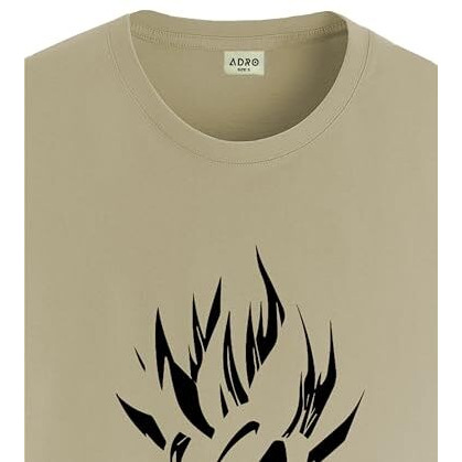 Adro Tshirt For Men | Printed T Shirt For Men | 100% Cotton T-Shirt |Printed T Shirt | T-Shirts | Rn24-Gok-Be-S Beige