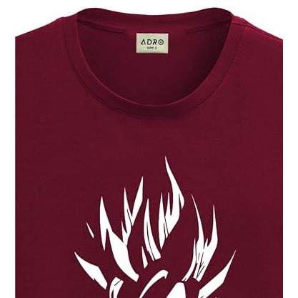 Adro Tshirt For Men | Printed T Shirt For Men | 100% Cotton T-Shirt |Printed T Shirt | T-Shirts | Rn24-Gok-Mr-2Xl Maroon