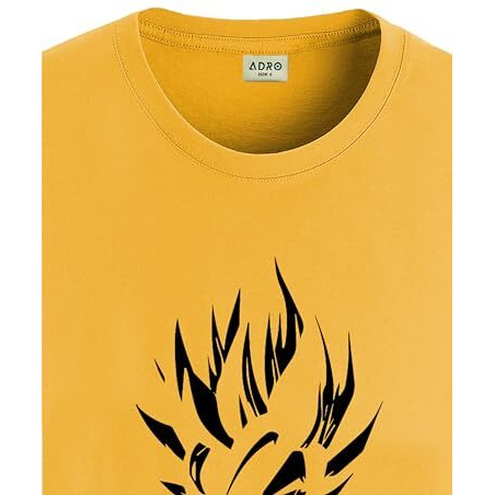 Adro Men's Solid Regular Fit T-Shirt (Rn24-Gok-Mu_Mustard