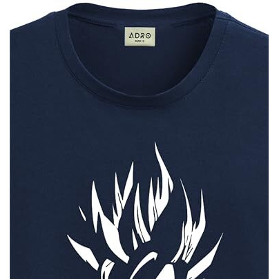 Adro Tshirt For Men | Printed T Shirt For Men | 100% Cotton T-Shirt |Printed T Shirt | T-Shirts | Rn24-Gok-Nb-Xl Navy Blue