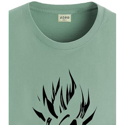 Adro Men's Solid Regular Fit T-Shirt (Rn24-Gok-Pt_Pista