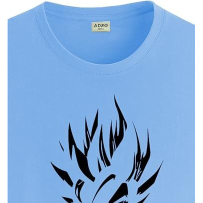 Adro Tshirt For Men | Printed T Shirt For Men | 100% Cotton T-Shirt |Printed T Shirt | T-Shirts | Rn24-Gok-Sk-Xl Sky Blue