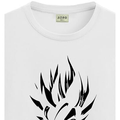 Adro Tshirt For Men | Printed T Shirt For Men | 100% Cotton T-Shirt |Printed T Shirt | T-Shirts | Rn24-Gok-Wh-L White