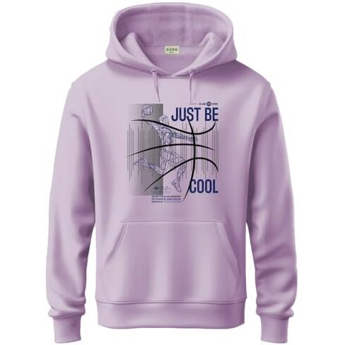 Adro Basketball Design Hoodie For Men, 320 Gsm Soft Cotton Hoodies, Long Lasting Printed Hoodie | Mens Hoodies | Sweatshirt For Men|H24-Bcl-Pu-S Lavender