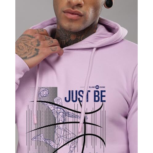 Adro Basketball Design Hoodie For Men, 320 Gsm Soft Cotton Hoodies, Long Lasting Printed Hoodie | Mens Hoodies | Sweatshirt For Men|H24-Bcl-Pu-S Lavender