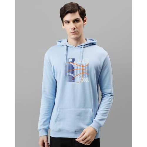 Adro Hoodies For Men | Printed Regular Fit Hoodie For Men | Cotton Hoodie | Mens Hoodies | Sweatshirt For Men | Hooded Hoodie | H24-Bcl-Sk-M Sky Blue (Medium)