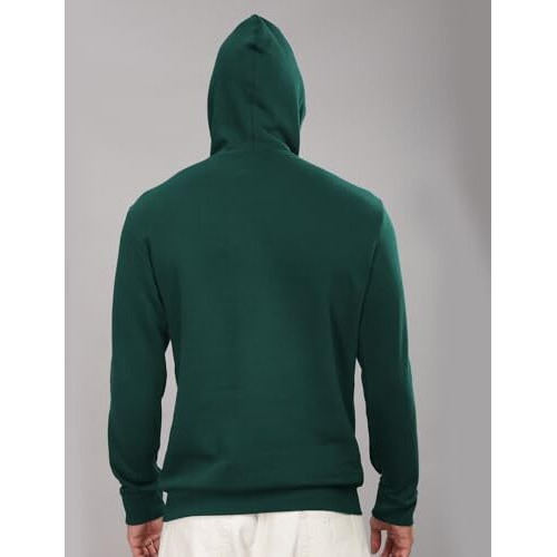 Adro Hoodies For Men, 320 Gsm Soft Cotton Hoodie Fabric, Long Lasting Printed Hoodie For Winter | Mens Hoodies | Sweatshirt For Men|H24-Rac-Grn-S Green