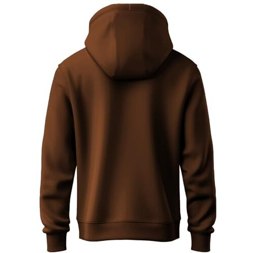 Adro Men's Cotton Neck Hooded Sweatshirt (H24-Ame-Br-S_Brown)
