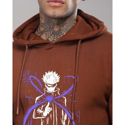 Adro Anime Hoodies For Men, 320 Gsm Soft Fabric, Long Lasting Anime Printed Hoodie For Winter | Mens Hoodies | Sweatshirt For Men |H24-Ani-Br-2Xl