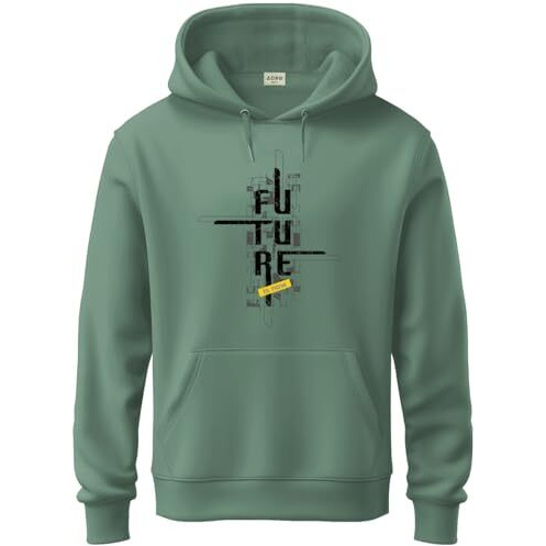 Adro Men's Cotton Blend Neck Hooded Sweatshirt (H24-Ftr-Pt-Xl_Pista)