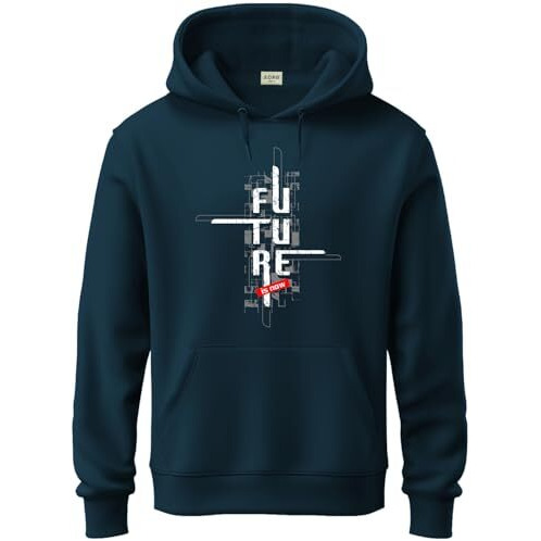 Adro Men's Regular Fit Hoodies | Printed Hoodie| Cotton Hoodie | Mens Hoodies | Sweatshirt For Men | Hooded Hoodie | H24-Ftr-Sb-Xl Teal