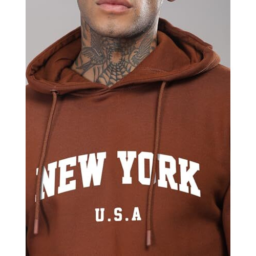 Adro Hoodie For Men, 320 Gsm Soft Cotton Hoodies, Long Lasting Prints New York Hoodie For Winter | Mens Hoodies | Sweatshirt For Men|H24-New-Br-2Xl