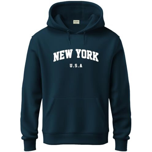 Adro Hoodies For Men | Printed Regular Fit Hoodie For Men | Cotton Hoodie | Mens Hoodies | Sweatshirt For Men | Hooded Hoodie | H24-New-Sb-Large Teal