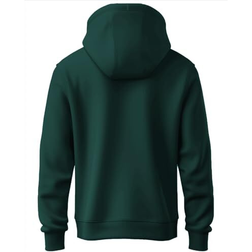 Adro Men's Cotton Neck Hooded Sweatshirt (H24-Chill-Grn_Green