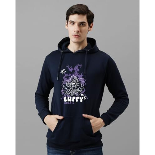 Adro Hoodies For Men | Printed Hoodie For Men | Cotton Hoodie | Luffy Hoodie Gear 5 | Sweatshirt For Men | Anime Hoodie | H24-Luffy-Mr-Xl Maroon