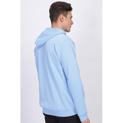 Adro Zipper Cotton Regular Fit Hoodies | Sweatshirt With Zipper | Jackets For Men | Mens Zipper Hoodie | Hoodie | Zh24-Pln-Sk-Medium Sky Blue