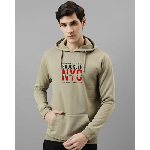 Adro Hoodies For Men | Printed Hoodie For Men | Cotton Hoodie | Mens Hoodies | Sweatshirt For Men | Hooded Hoodie | H24-Nyc-Be-L Beige