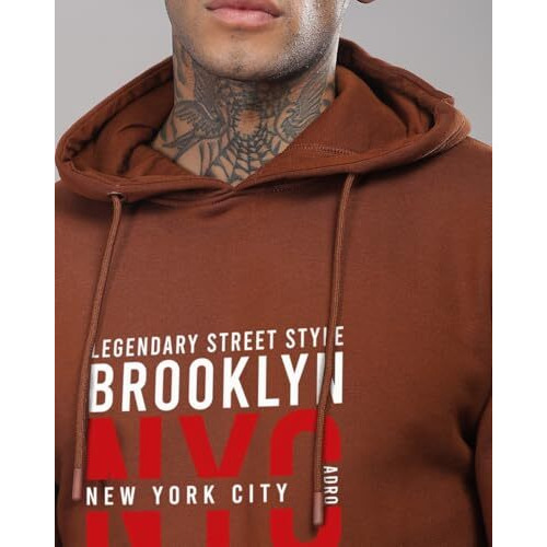 Adro Hoodie For Men, 320 Gsm Soft Cotton Hoodies, Long Lasting Prints New York Hoodie For Winter | Mens Hoodies | Sweatshirt For Men|H24-Nyc-Br-M