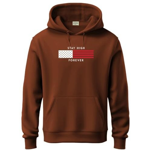 Adro Hoodies For Men, 320 Gsm Soft Cotton Hoodie Fabric, Long Lasting Printed Hoodies For Winter | Mens Hoodies | Sweatshirt For Men|H24-Flag-Br-S