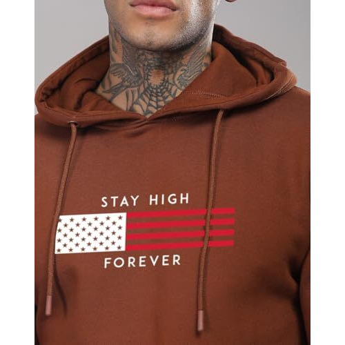 Adro Hoodies For Men, 320 Gsm Soft Cotton Hoodie Fabric, Long Lasting Printed Hoodies For Winter | Mens Hoodies | Sweatshirt For Men|H24-Flag-Br-S