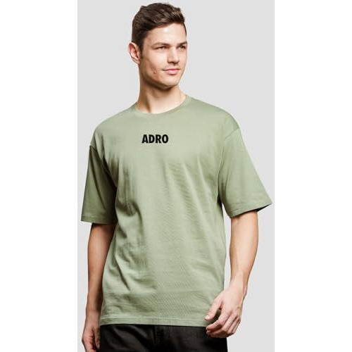 Adro Oversize T Shirt For Men | Drop Shoulder Cotton T Shirt | Anime Oversize T-Shirt | Luffy T Shirt Gear 5| Trendy Front And Back Printed T Shirt|Ovr24-L1-Ani-Ol-S Olive