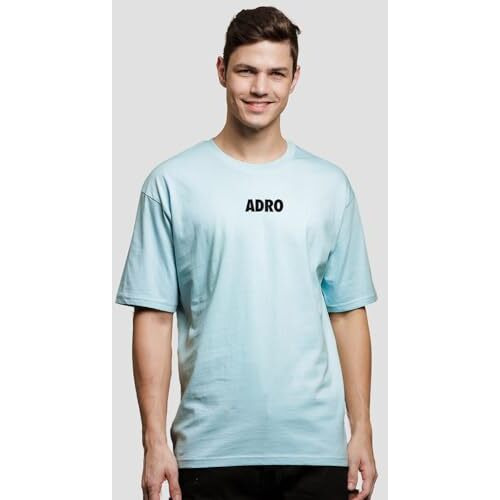Adro Oversize T Shirt For Men | Drop Shoulder Cotton T Shirt | Anime Oversize T-Shirt | Luffy T Shirt Gear 5| Trendy Front And Back Printed T Shirt|Ovr24-L1-Ani-Sk-Xl Sky Blue